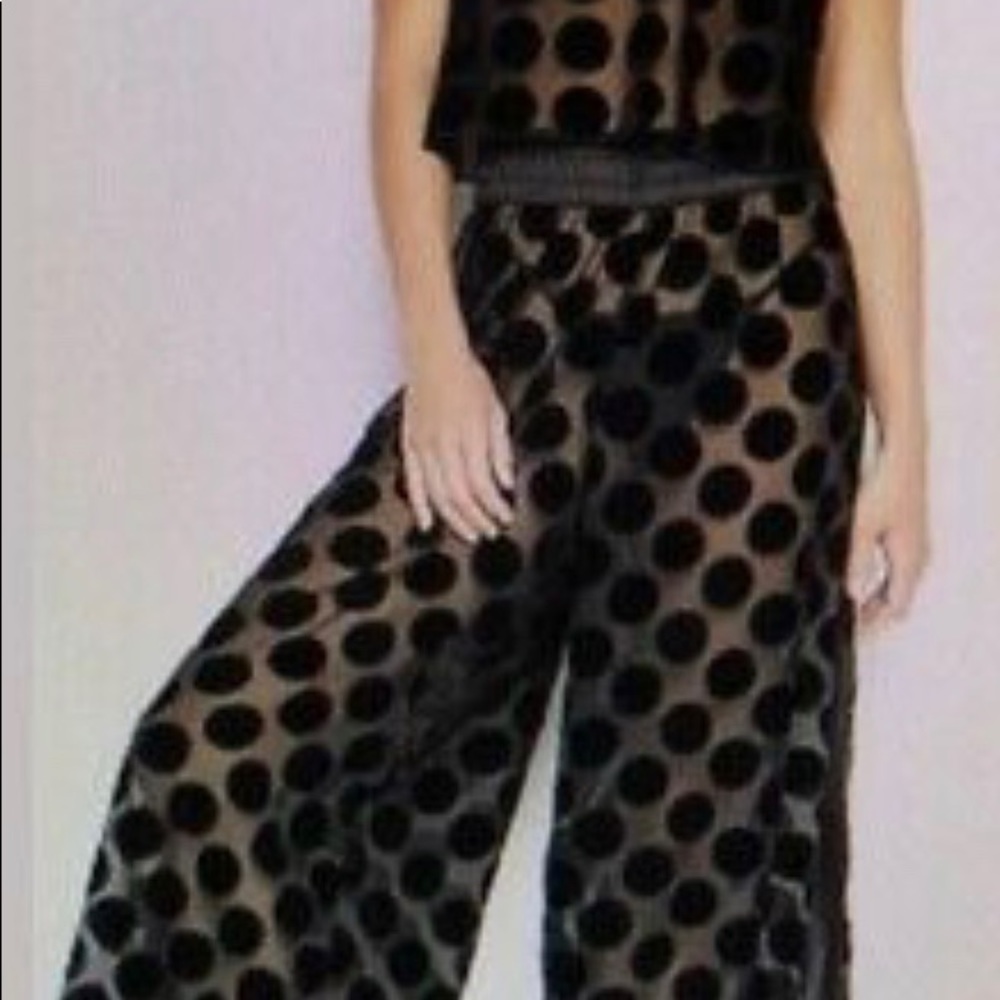Victoria’s Secret sheer black polka dot pant SMALL - Picture 2 of 6